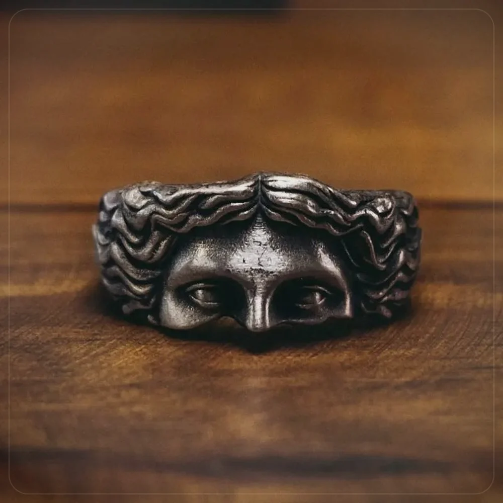 Half Face Sculpture Ring in its original catalog photo